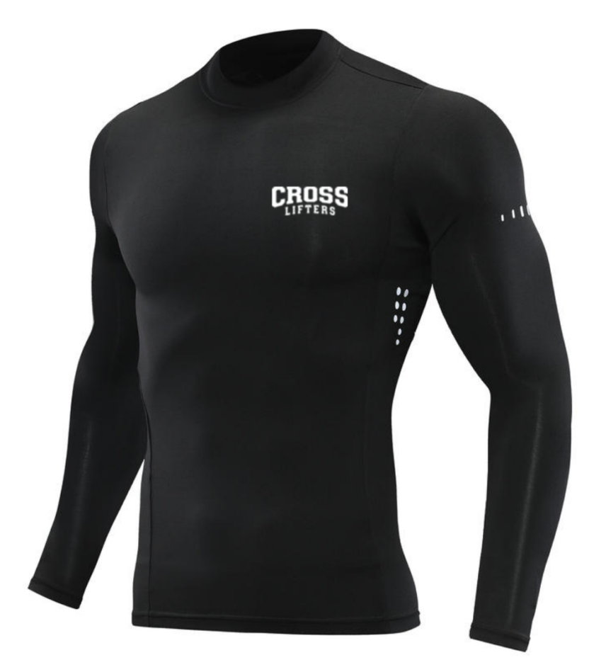 Cross Lifters long sleeve compression shirt for men in black