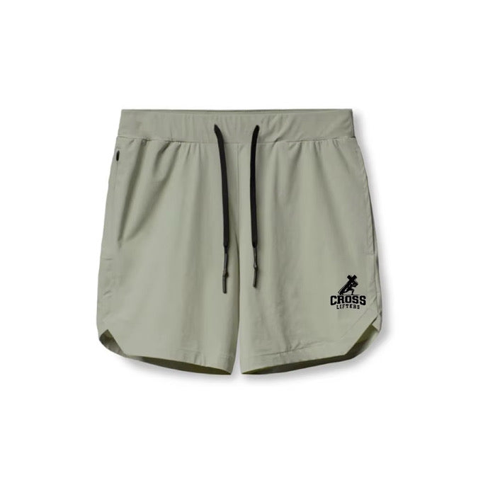 Cross Lifters gym shorts for men in black and beige

